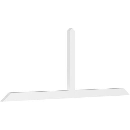 Ekena Millwork Portland Architectural Grade PVC Gable Bracket, 96"W x 36"H x 2"D x 4"F, 9/12 Pitch GBP096X36X0204POR00